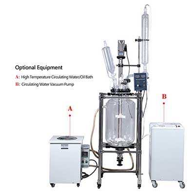 100L Jacketed Glass Reactor