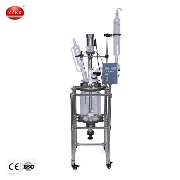 10l jacketed glass reactors vessel