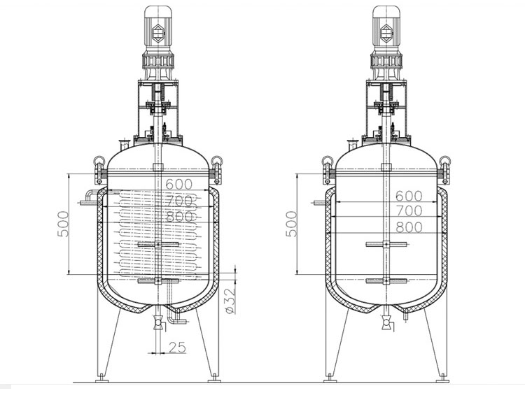 stainless steel chemical reactor